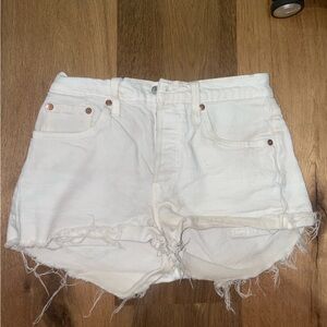 Levi’s White 501 Jean Shorts